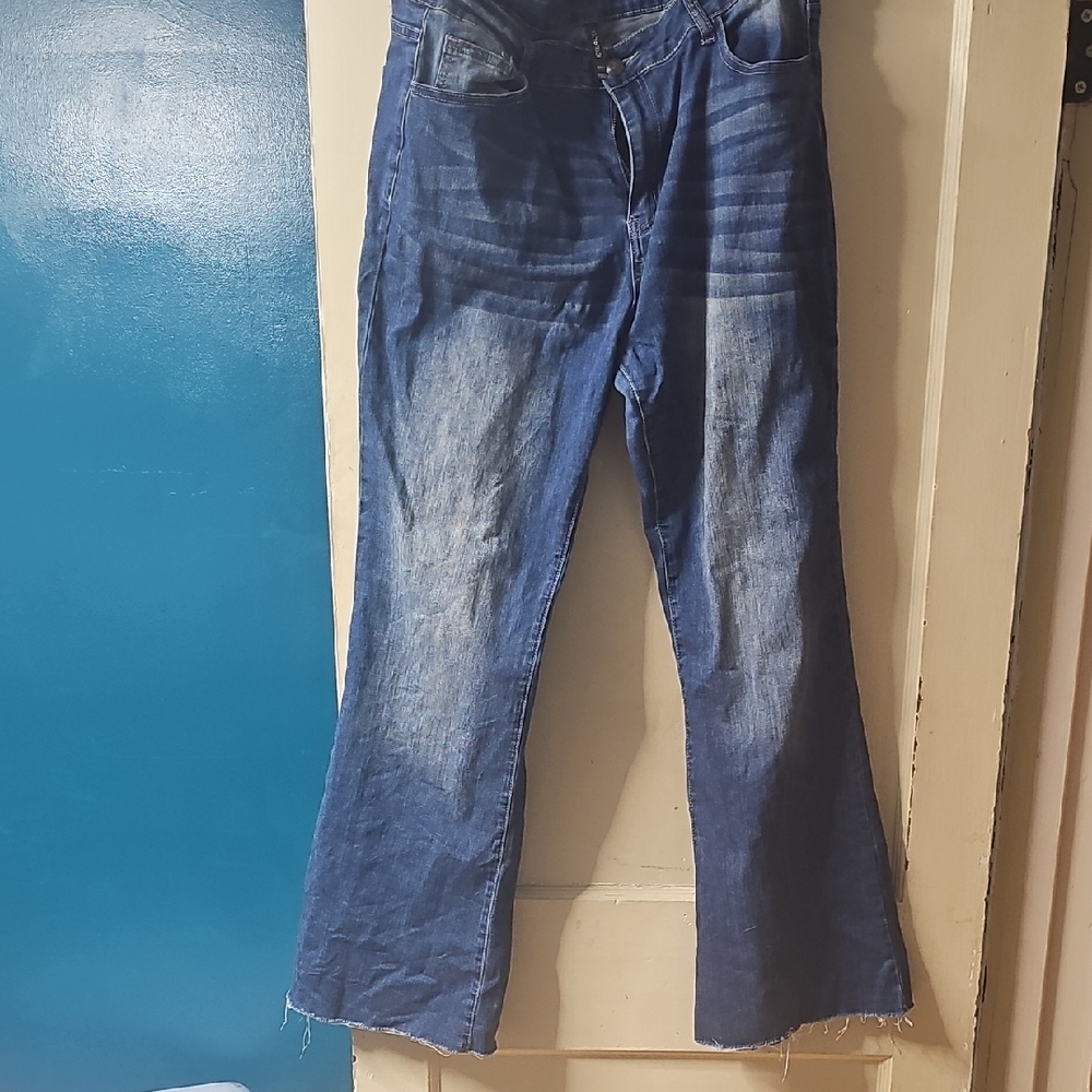 Crazy Train Dark Blue Flare Jeans